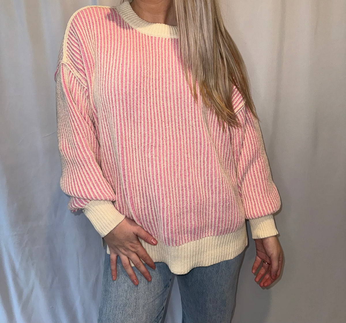 Bubble Gum Stripe Sweater