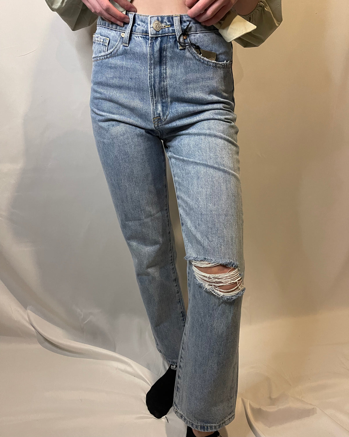 High Rise Straight Jeans